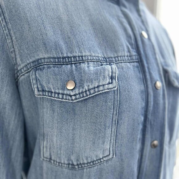 Rails Collins Light Indigo Military Inspired Lyocell Jacket w/ Drawstring – US L - Picture 10 of 12